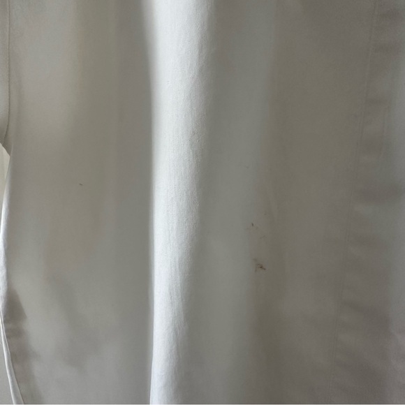 Xiaoyan Lin White Cotton Button Down Shirt Size M Unique Design Cowl Neck Resort - Picture 15 of 15